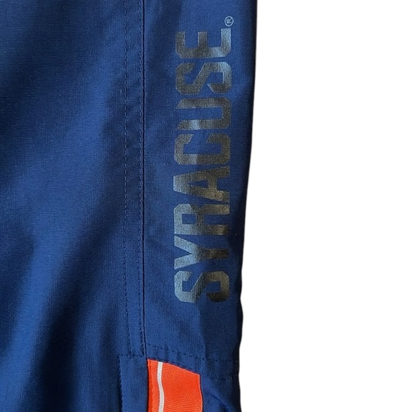 VTG Y2K Nike Syracuse University Track Pant Embroidered Zip  Ankle Lined Blue XL - Picture 4 of 11